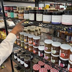 Hawes Fine Foods - Shelves packed with jams and preserves
