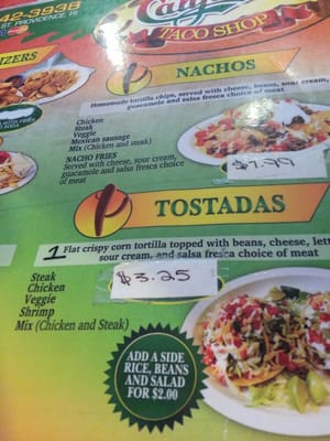 Menu photo 6 California Taco Shop Providence, RI
