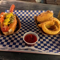 Garden District - Chicago dog and onion rings