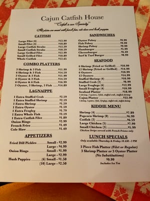 Menu photo 5 Cajun Catfish House Pineville, LA Menu photo 5 Cajun Catfish House Pineville, LA