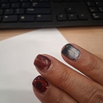 Acqua Nail Salon - 2 of the red nails have had to be corrected twice. - Nail Salons Near Me - Las Vegas, Nevada Acqua Nail Salon - 2 of the red nails have had to be corrected twice. - Nail Salons Near Me - Las Vegas, Nevada