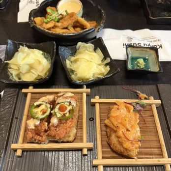 Kaiyu Sushi - Tuna Crispy Rice Fiesta 2pcs, Salmon Crispy Rice Fiesta 2pcs, calamari - Japanese Near Me - Los Angeles, California