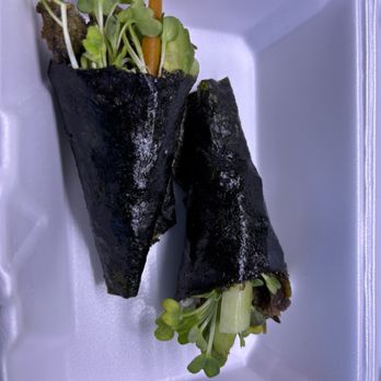 Yama Sushi Rainbow - Delicious salmon skin hand rolls.  Very small - Sushi Bars Near Me - Las Vegas, Nevada