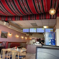 The Golden Olive - Inside. Ceiling has Tent material.