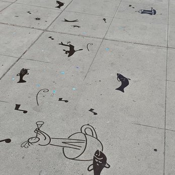 Listen To The Fish - Sidewalk art - Public Art Near Me - Stockton, California