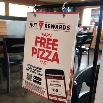 Pizza Hut - a sign for a free pizza fast food restaurant - Pizza Near Me - Leesville, Louisiana Pizza Hut - a sign for a free pizza fast food restaurant - Pizza Near Me - Leesville, Louisiana