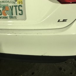 Black markings all on the bumper. Black markings all on the bumper.