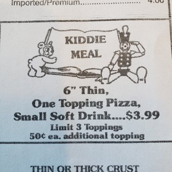 Pizza Parlor - The Pizza Parlor has a kids' menu! Actually quite well priced - Pizza Near Me - Kingsville, Texas Pizza Parlor - The Pizza Parlor has a kids' menu! Actually quite well priced - Pizza Near Me - Kingsville, Texas