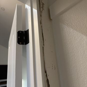 MD Golden Builders - This how they left the inside of the door frame and asked for final payment. - General Contractors Near Me MD Golden Builders - This how they left the inside of the door frame and asked for final payment. - General Contractors Near Me