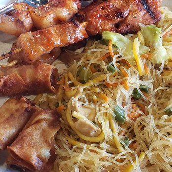 Kusina - Skewer Combo with Pancit Bihon ,Lumpiang Shanghai  and Pork Barbegue - Filipino Near Me - Modesto, California