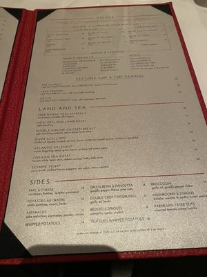 Menu photo 2 Red The Steakhouse Cleveland, OH