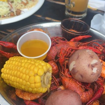 Crazy Alan's Swamp Shack - 4.99 crawfish with added potatoes, corn and shrimp. - Seafood Near Me - Kemah, Texas