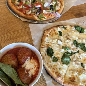 Blaze Pizza - Build Your Own Pizza (11-inch), 2 Top Pizza (11-inch), Side of Meatballs choice of Side - Salad Near Me - Alhambra, California Blaze Pizza - Build Your Own Pizza (11-inch), 2 Top Pizza (11-inch), Side of Meatballs choice of Side - Salad Near Me - Alhambra, California