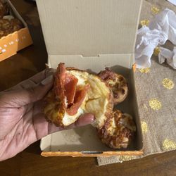 Little Caesars Pizza - They didn't have any marinara sauce on them or in them! Look how dry they are!!!