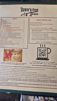 Menu photo 1 Town's End Brunch San Francisco, CA Menu photo 1 Town's End Brunch San Francisco, CA