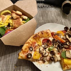 South Polk Pizzeria - Supreme pizza and garden salad