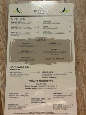Menu photo 1 Seasons Dothan, AL