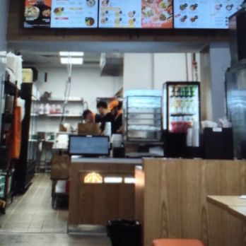 Chubby Dumplings  - Part of the restaurant, ordering counter and their overhead menu.. - Japanese Near Me - Burbank, California