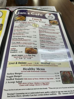 Menu photo 2 Jam's Cafe Spring Hill, FL
