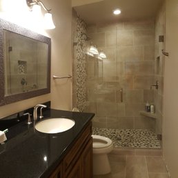 Took our bland bathrooms and turned them into a spa/retreat! Thanks Mariano and Co