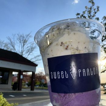 Sweet Parlor - Pistachio and Ube Brownie scoops - Ice Cream & Frozen Yogurt Near Me - Hillsborough Township, New Jersey