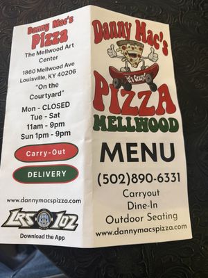 Menu photo 3 Danny Mac's Pizza Louisville, KY