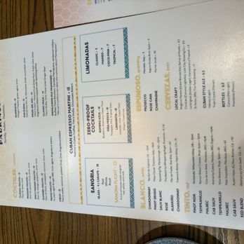 Padrino's Cuban Restaurant - Drink menu - Cuban Near Me - Plantation, Florida