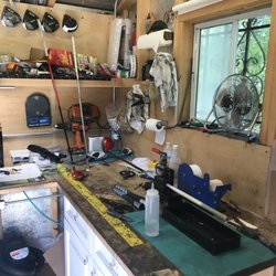 Horsepower Golf - In shop. Low key but expert service.