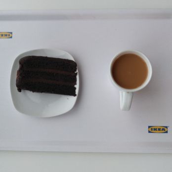 IKEA Restaurant - On another visit within a few days, here's an afternoon "snack" of chocolate cake and decaf. - Breakfast & Brunch Near Me - St. Louis, Missouri IKEA Restaurant - On another visit within a few days, here's an afternoon "snack" of chocolate cake and decaf. - Breakfast & Brunch Near Me - St. Louis, Missouri