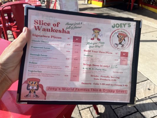 Menu photo 1 Joey's Diner Waukesha, WI