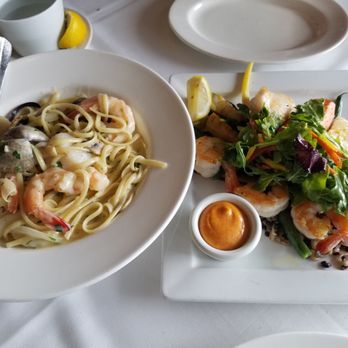 Scoma's Restaurant - Pasta and Fish trio - Seafood Near Me - San Francisco, California
