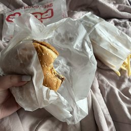Pizza puff, big baby, fries