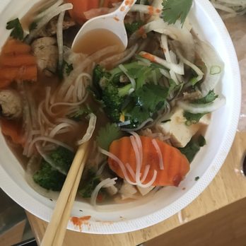 Pho Hot - The Veggie Pho- hoisin sauce and sriracha added - Vietnamese Near Me - Glendale, California