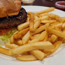 The Place Tavern - Black & Bleu burger w/ fries $13.50