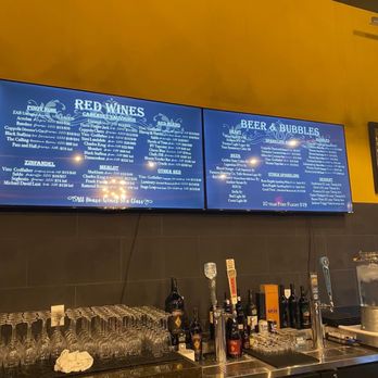 The Main Grape - the menus on the wall - Wine Bars Near Me - Vacaville, California The Main Grape - the menus on the wall - Wine Bars Near Me - Vacaville, California