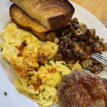 yum! Kitchen and Bakery - Yum! Breakfast. Eggs, sausage patties, hash Browns and buttery toast. - Bakeries Near Me - Minnetonka, Minnesota yum! Kitchen and Bakery - Yum! Breakfast. Eggs, sausage patties, hash Browns and buttery toast. - Bakeries Near Me - Minnetonka, Minnesota