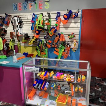 Nerfies Glow In The Dark - Nerf Wars - Case of the many nerf guns they offer - Amusement Parks Near Me - Plano, Texas Nerfies Glow In The Dark - Nerf Wars - Case of the many nerf guns they offer - Amusement Parks Near Me - Plano, Texas