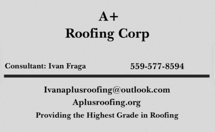 Slide of A+ Roofing