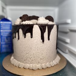 The Cake Lady - Cookies & Cream cake standing at nearly a foot tall!