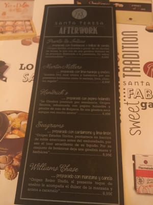 Menu photo 4 Santa Teresa Gourmet Madrid, M Menu photo 4 Santa Teresa Gourmet Madrid, M