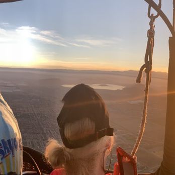 Skyline Balloons - Panoramic view of our basket, other guests and Pilot, Mike! He was the best! - Hot Air Balloons Near Me - Perris, California Skyline Balloons - Panoramic view of our basket, other guests and Pilot, Mike! He was the best! - Hot Air Balloons Near Me - Perris, California