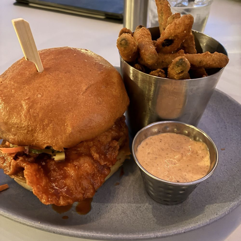 Pete's Sunset Grille - Honey Siracha Chicken Sandwich* - American Near Me - Huntington Beach, California