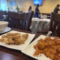 Fried Wontons & 8. Garlic Chicken