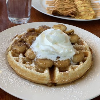 Livia's Dish, A Unique Dining Experience - Belgian Waffle with Banana + Walnut - Breakfast & Brunch Near Me - Worcester, Massachusetts Livia's Dish, A Unique Dining Experience - Belgian Waffle with Banana + Walnut - Breakfast & Brunch Near Me - Worcester, Massachusetts