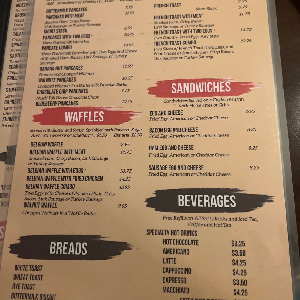 The Diner at Webb Gin - Breakfast menu - Diners Near Me - Snellville, Georgia
