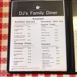DJ's Family Diner - Menu