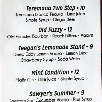Sawyer Park Icehouse - Drink menu - Music Venues Near Me - Spring, Texas