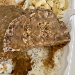 The hamburger steak