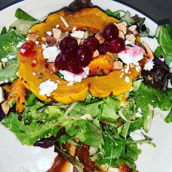Vanda Cucina - Greens plus Brussel Sprouts, Squash, Apple Butter, Almonds, Ricotta Salata, Cider Vinaigrette - Italian Near Me - Warwick, Rhode Island Vanda Cucina - Greens plus Brussel Sprouts, Squash, Apple Butter, Almonds, Ricotta Salata, Cider Vinaigrette - Italian Near Me - Warwick, Rhode Island