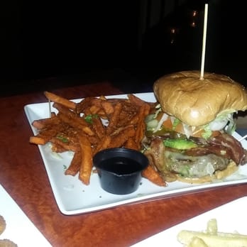 Nicky Rottens - Jalapeño burger with sweet potato fries - Sports Bars Near Me - Coronado, California Nicky Rottens - Jalapeño burger with sweet potato fries - Sports Bars Near Me - Coronado, California